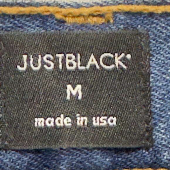 JUST BLACK Women’s Jean Shorts Denim Classic 5 Pocket Frayed Medium Wash Size M - Picture 7 of 11
